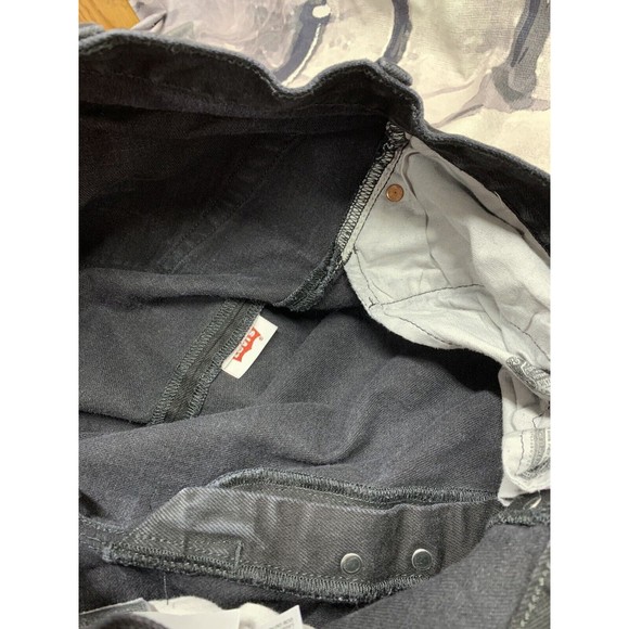 Levi's Strauss 501 Denim Jeans Men's Size 38X32 Black Button Fly Straight Dark - Picture 16 of 16